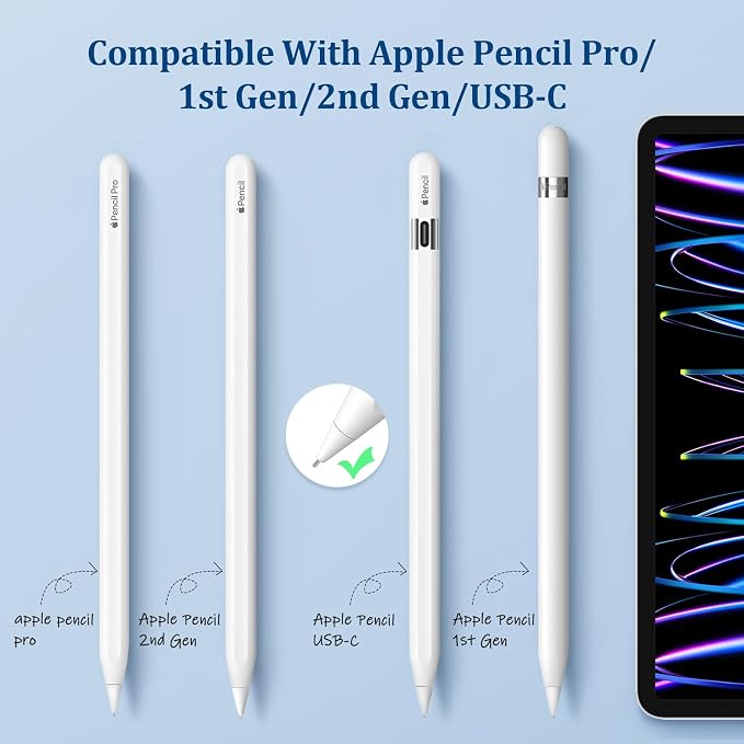 Replacement Tips for Apple Pencil 1st/2nd Gen, No Wear Out Upgraded Apple - Image 2