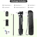 Aureday Phone Tripod, Wireless Remote and Phone Holder, Extendable Cell - Image 7