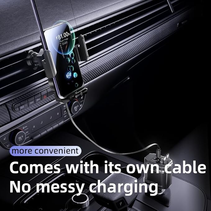 Magnetic Phone Holder Car Wireless Charger, 66W Fast Charging Phone Mount 360 - Image 6