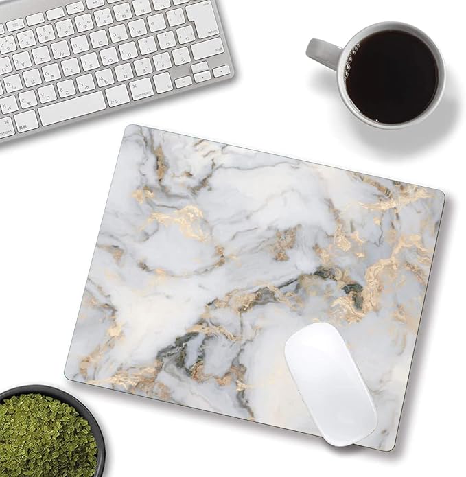 Mouse Pad, Premium-Textured Marbling Mouse Mat Square Waterproof Non-Slip - Image 4