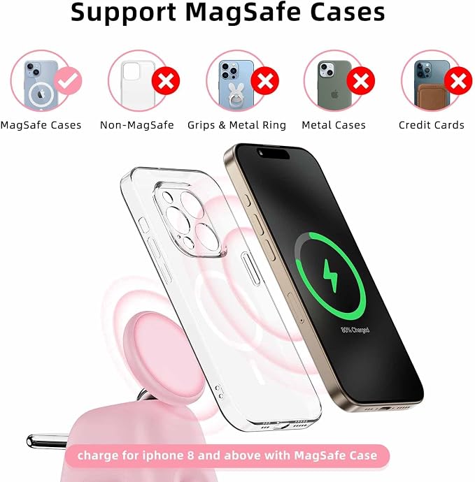 2025 Magnetic Wireless Charging Station, 15W Mag-Safe Charger Stand - Image 6