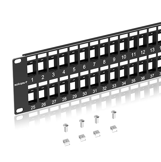 48 Port Blank Keystone Patch Panel by Unknown