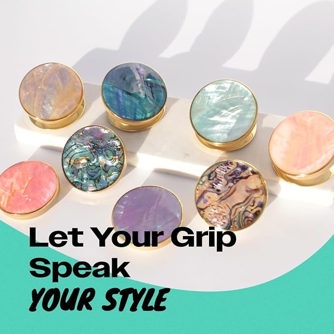 OnTheGrip Cute Natural Seashell Design Round Shape Collapsible Mobile Phone - Image 3