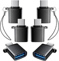 USB C to USB A Adapter 6 Pack, USBC to USB Adapter, TypeC Male USBA Female 3.0 by AiNEERich
