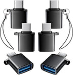 USB C to USB A Adapter 6 Pack, USBC to USB Adapter, TypeC Male USBA Female 3.0 by AiNEERich