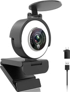 Angetube 1080p Webcam with Ring Light by Angetube