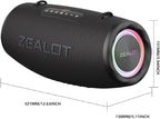 ZEALOT 80W Portable Bluetooth Speaker, Stereo Sound - Image 10