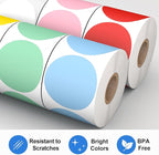 6 Rolls 2" Color Circle Direct Thermal Stickers Labels, Self-Adhesive Round - Image 5