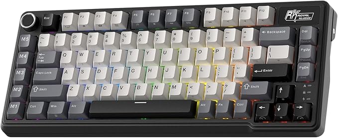RK ROYAL KLUDGE L75 Gasket Mount Mechanical Keyboard w/Knob/Macro Keys & by RKROYALKLUDGE