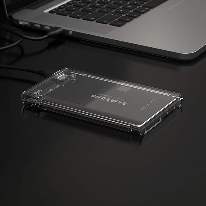SABRENT 2.5 Inch SATA to USB 3.0 Tool Free Clear External Hard Drive Enclosure - Image 8