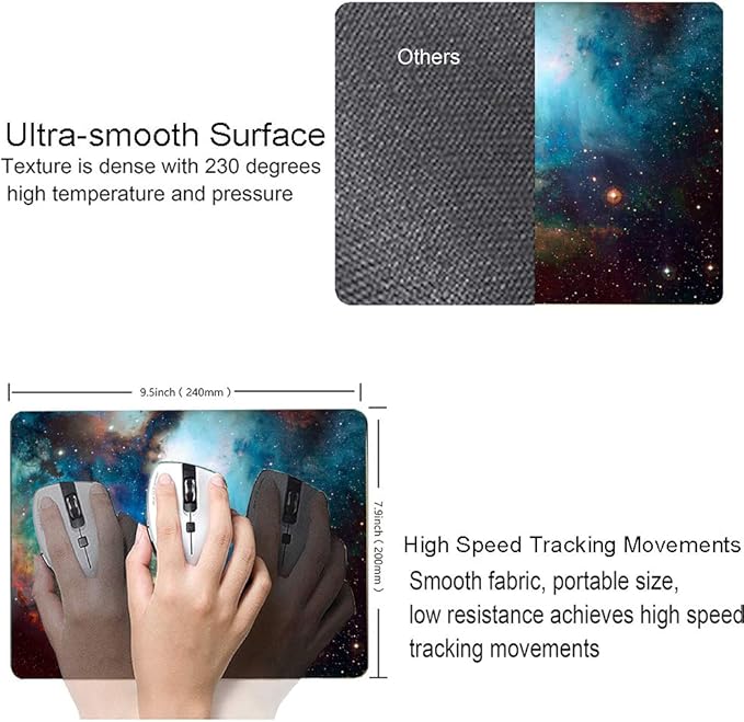 Mouse Pad, Space Mouse Pad, Gaming Mouse Mat, Square Waterproof Mouse Pad - Image 3