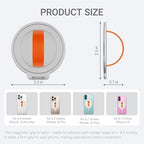 Grat 3 Upgraded Magnetic Phone Grip Stand, 360° Rotatable Silicone Strap Phone - Image 7
