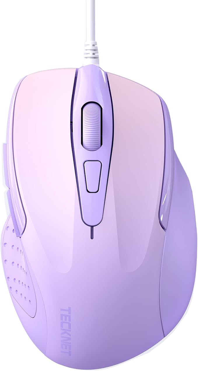 TECKNET Wired Mouse, 6-Button Corded by Tecknet