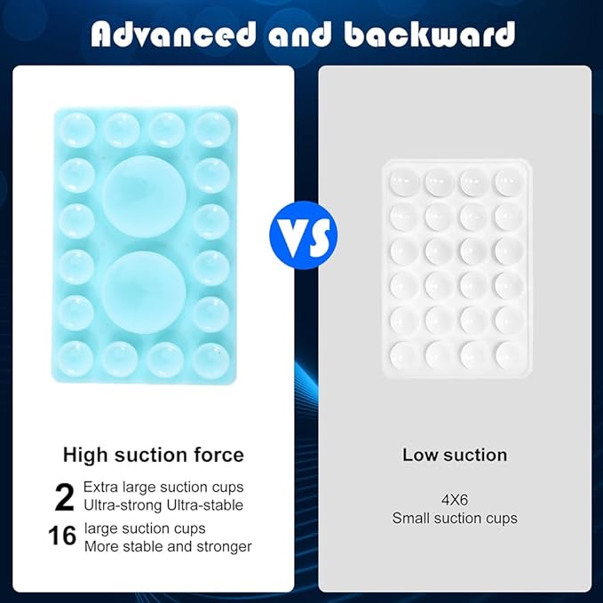 ZYCCER Double Sided Silicone Suction Phone Holder Mount, Compatible - Image 2