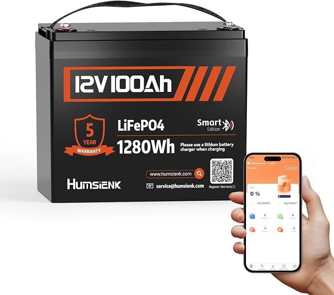 12V 100Ah LiFePO4 Lithium Battery by HumsiENK