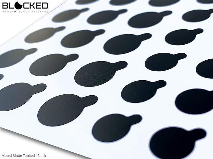 BLOCKED Webcam/Camera Vinyl Covers | Low-Tack Restickable Webcam Sticker | - Image 3