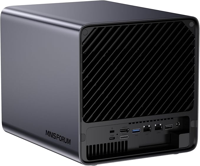 MINISFORUM N5 Pro-P370 5-Bay Desktop NAS, AMD Ryzen AI 9 HX Pro 370 12C/24T Up by MINISFORUM