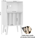 Lerliuo Record Player Stand, Mid-Century Vinyl Storage Cabinet Table - Image 3