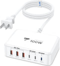 Aiminu USB C Charger Block Charging Station 6-Port 100W GaN USB C Fast Charging by Aiminu