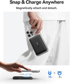 Baseus for MagSafe Portable Charger, Qi2 Certified 15W Wireless Magnetic Power - Image 6