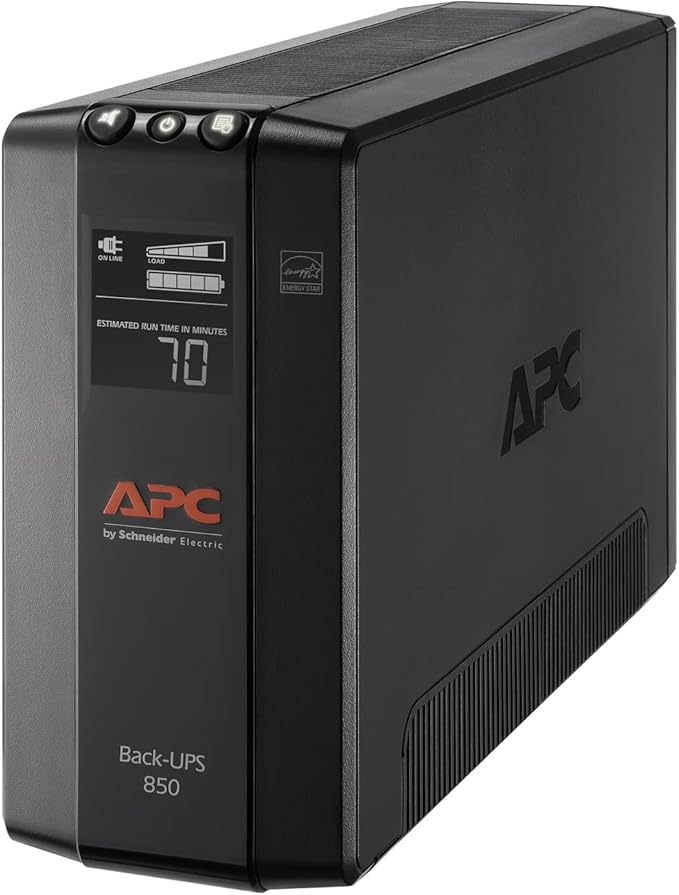 APC Back-UPS Pro 850VA UPS, 510W Battery Backup & Surge Protector, 8 Outlets by APCbySchneider-Electric