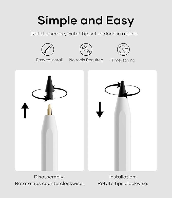 Replacement Pencil Tips for Apple Pencil Pro, Pen Tips for Apple Pencil 2nd - Image 3