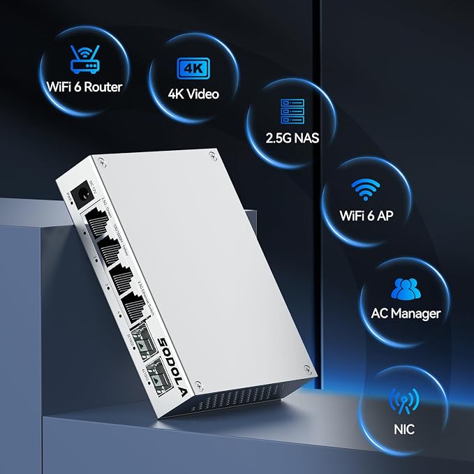 SODOLA 2.5Gb Switch, 4 x 2.5G Base-T Ports, 2 x 10G SFP+, Aluminum Alloy - Image 7