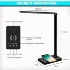 LED Desk Lamp with Wireless Charger, USB Charging Port, 10 Brightness, 5 Color - Image 5