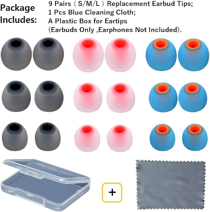 Silicone Earbud Tips Earbuds Replacement Ear Tips Gels Bud - Image 2