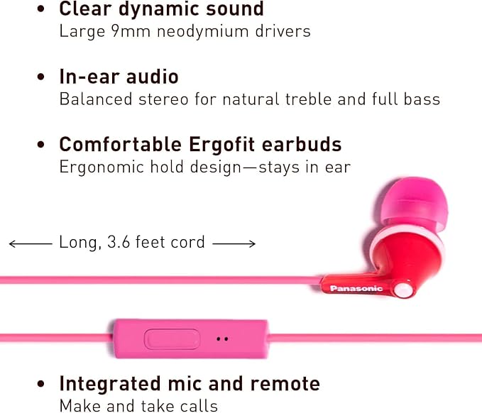 Panasonic ErgoFit Wired Earbuds - Image 2