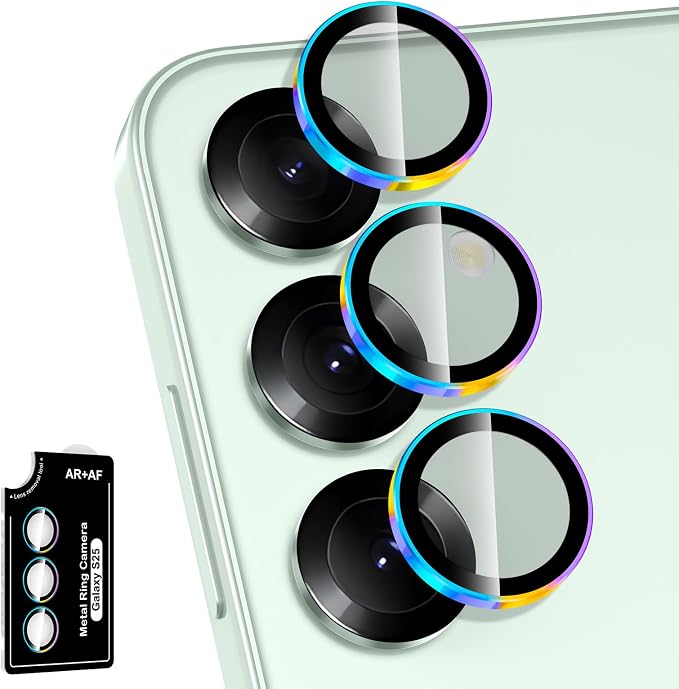 for Samsung Galaxy S25 Camera Lens Protector, Individual Metal Ring Tempered by Btscase