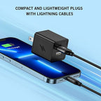 2 Pack iPhone Charger, iPhone 14 Wall Charger Cube Dual Port USB-A Adapter Block - Image 2
