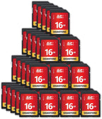 GIGASTONE 16GB SD Card 50-Pack UHS-I U1 Class 10 SDHC Memory Card High Speed by Gigastone