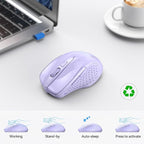 TECKNET Wireless Mouse Silent 4800 DPI Computer USB A & Bluetooth Mouse 6 - Image 8
