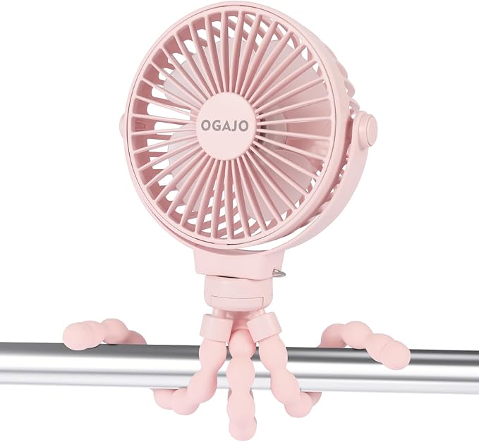 Portable Stroller Fan Personal rechargeable USB Fans by OGAJO