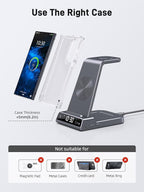 Wireless Charger for Samsung Charging Station, 3 in 1 Android Phone Wireless - Image 7