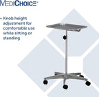 MediChoice Mobile Instrument Stand Steel Portable Adjustable Tray Medical - Image 4