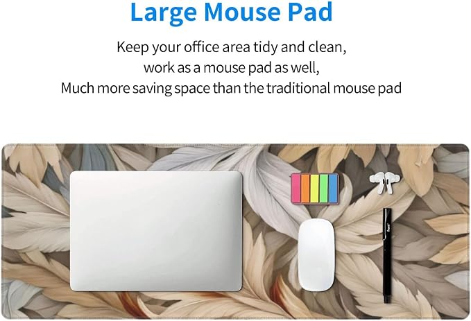 Gaming Mouse Pad, Large Non-Slip Rubber Base Mousepad, Keyboard Mouse Mat - Image 8
