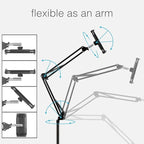 Tablet Floor Stand, Overhead Bed Phone Stand Angle Height Adjustable Holder - Image 4