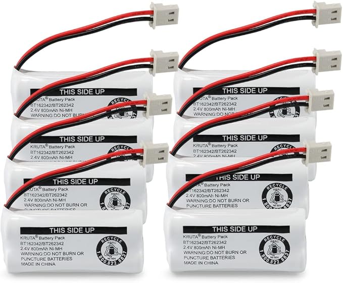 Kruta BT162342 BT262342 Cordless Phone Batteries Compatible by Kruta