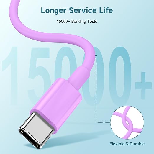 60W USB C to C Cable iPhone 15 Fast Charging Cable, 6ft Long USB-C to USBC - Image 5