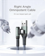 AINOPE 3.3FT USB C Cable 3.1A Fast Charge, Right Angle USBC Charge Cable - Image 2