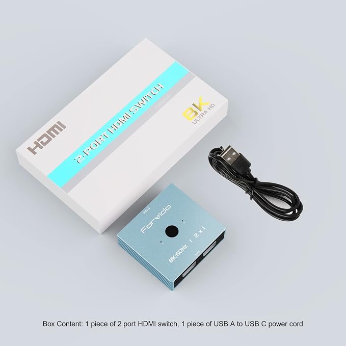 8K HDMI Switch 2 in 1 Out, 8K HDMI Splitter 4K 120Hz 1 in 2 Out - Image 7
