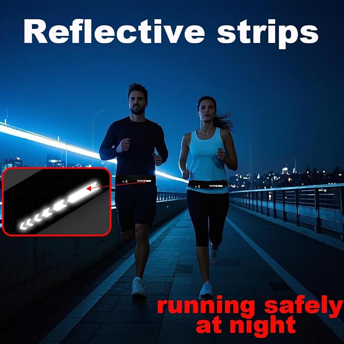 USHAKE Slim Running Belt for Women Men-Runners Phone Holder Fanny Pack - Image 6
