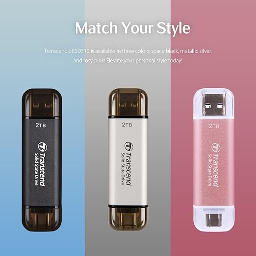 Transcend 512GB External SSD, Dual USB Flash Drive - Image 4