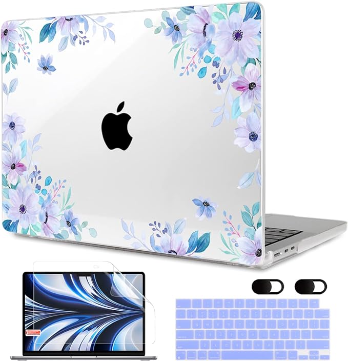 MEEgoodo Case for MacBook Air M4/M3/M2 13.6 inch 2025 2024 2022, Fit Model by MEEgoodo