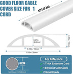 Floor Cord Covers for Wires 12FT Cable Hider Wire Cover Self Adhesive Cord - Image 2
