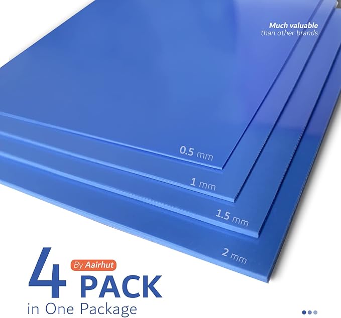 4 Pack Thermal Pad, 100 x 100 mm x 0.5 mm + 1 mm + 1.5 mm + 2 mm Silicone - Image 2