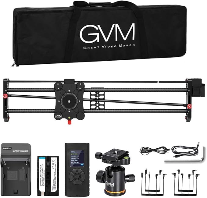 GVM Motorized Camera Slider, Tracking Shooting and 120 Degree Panoramic Shooting - Image 9