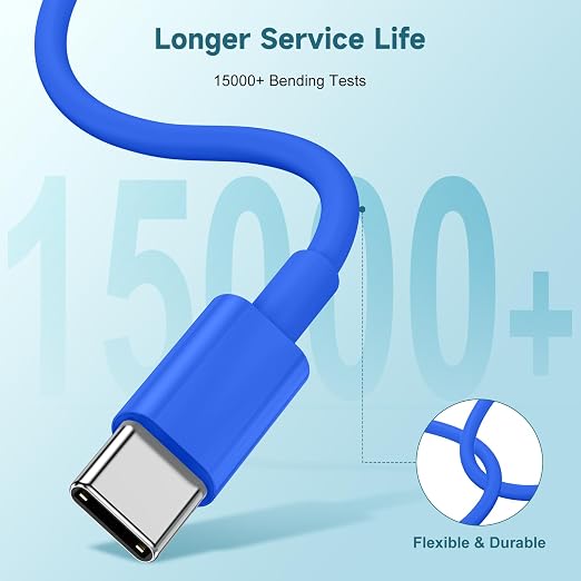 60W USB C to USB C Cable iPhone 15 Fast Charging Cable, 3ft Long USB-C to USBC - Image 3